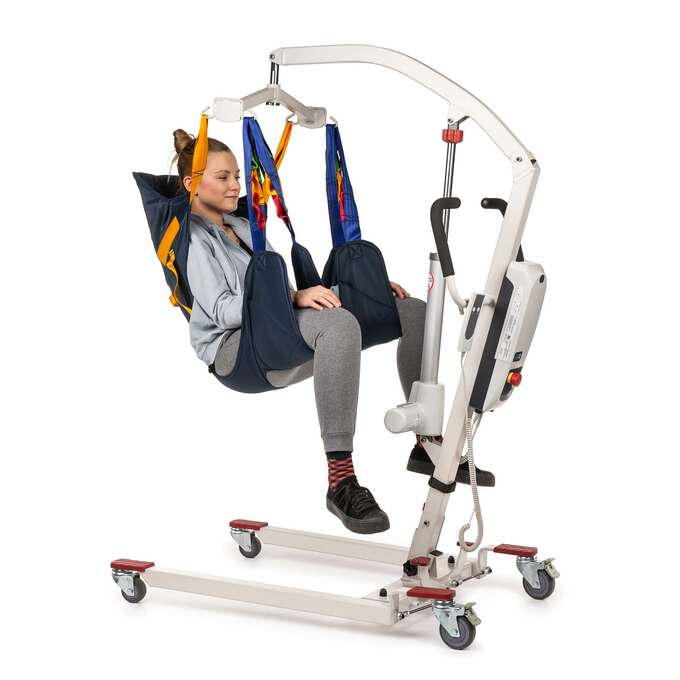 Podnośnik transportowy sterowany elektrycznie z systemem asekuracyjnym